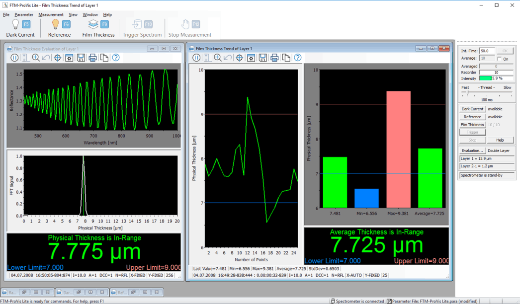 FTM-ProVis Lite Film Thickness Software
